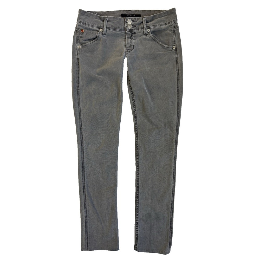 Hudson Women's 25 Gray Collin Flap Skinny Jeans Sexy Baddie Indie Sleaze‎ Urban